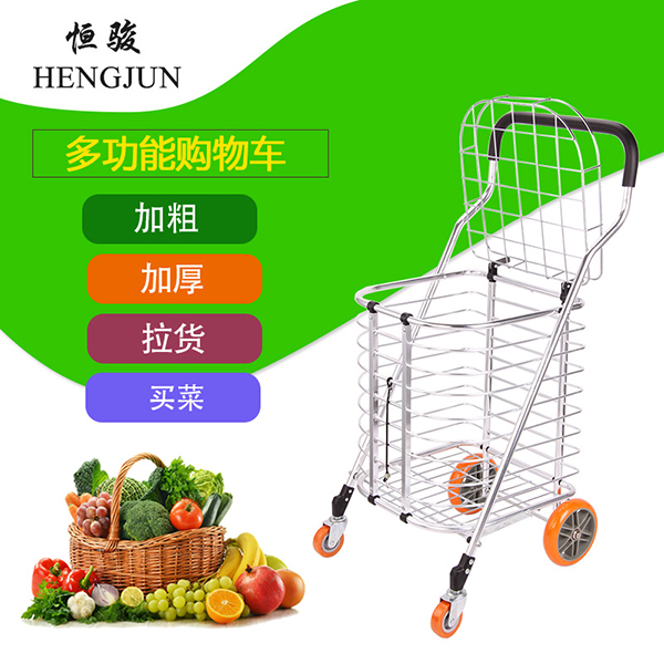四輪鋁合金購(gòu)物車兩用手拉車廣州義烏買菜車_折疊買菜車