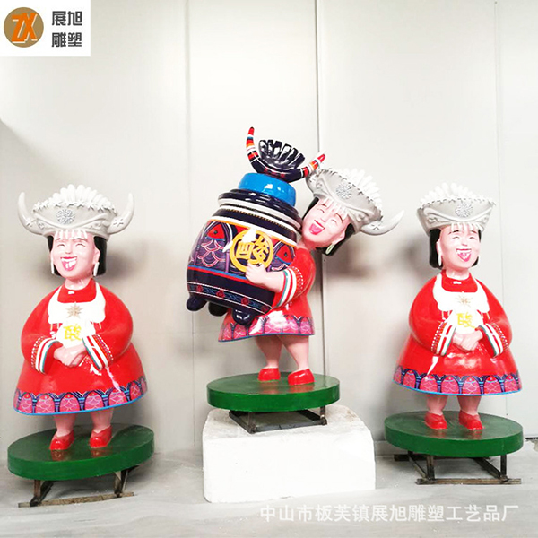 玻璃鋼雕塑 大型民族風仿真人物景觀玻璃鋼雕塑