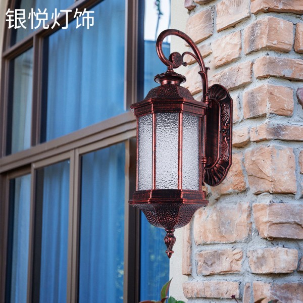 歐式復古壁燈歐式庭院壁燈LED酒店景觀花瓣燈