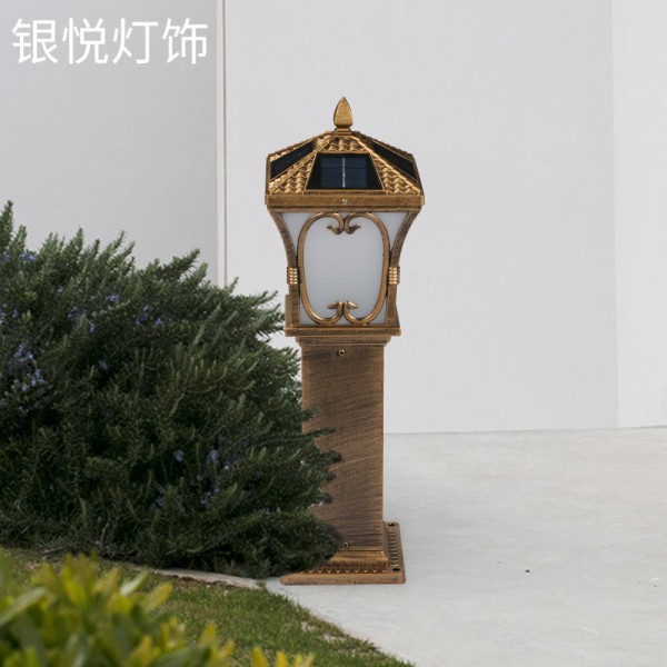 太陽能草坪草地燈戶外防水庭院燈，柱頭燈