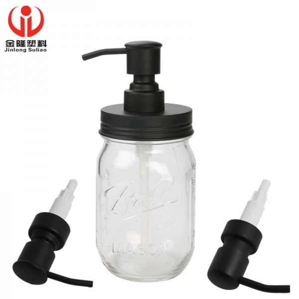 不銹鋼泵頭 噴色金屬泵頭 梅森瓶罐手動按壓乳液泵頭