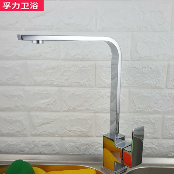 黃銅冷熱廚房360度旋轉廚房水龍頭，開平水龍頭